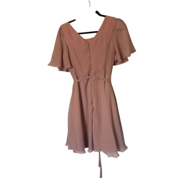 No brand Women's Pink A-Line V-Neck Short Dress Party Cocktail S - Picture 8 of 10